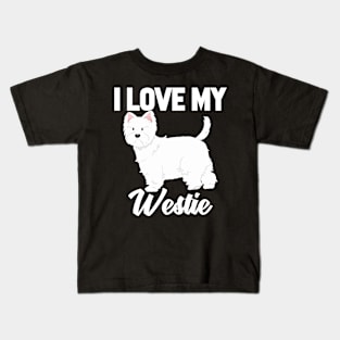 I Love My Westie Kids T-Shirt